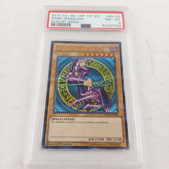 Dark Magician – 2017 Duelist Saga Ultra Rare DUSA-EN100 PSA 8 NM-MT 1st Edition - Picture 1 of 2